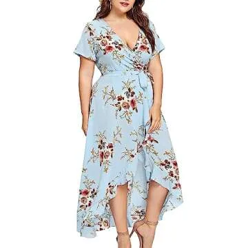 Milumia Plus Size Empire Waist Maxi Dress for Women
