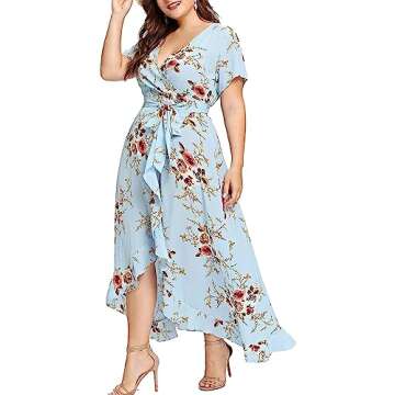 Milumia Plus Size Empire Waist Maxi Dress for Women