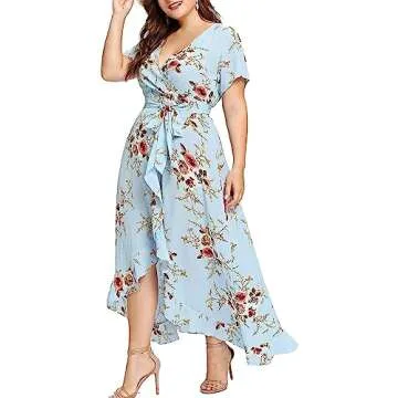 Milumia Plus Size Empire Waist Maxi Dress for Women