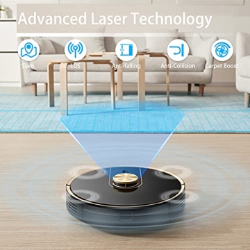 UONI V980Plus Robot Vacuum Self-Emptying Lidar Navigation