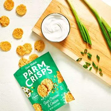 ParmCrisps – Original Parmesan, Sour Cream & Onion, Cheddar, Sesame, Jalapeno, and Pizza, Made Simply with 100% REAL Cheese | Healthy Keto Snacks, Low Carb, High Protein, Gluten Free, Oven Baked, Keto-Friendly | Variety 1.75 Oz (Pack of 6)