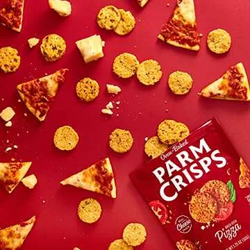 ParmCrisps – Original Parmesan, Sour Cream & Onion, Cheddar, Sesame, Jalapeno, and Pizza, Made Simply with 100% REAL Cheese | Healthy Keto Snacks, Low Carb, High Protein, Gluten Free, Oven Baked, Keto-Friendly | Variety 1.75 Oz (Pack of 6)