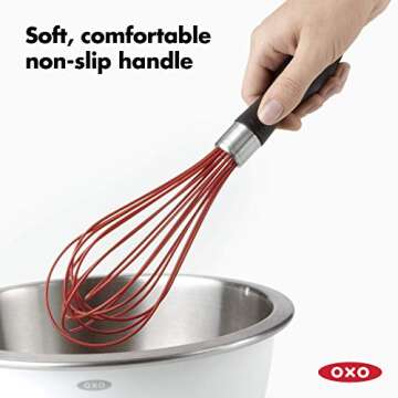 OXO Good Grips 11-Inch Silicone Balloon Whisk - Red