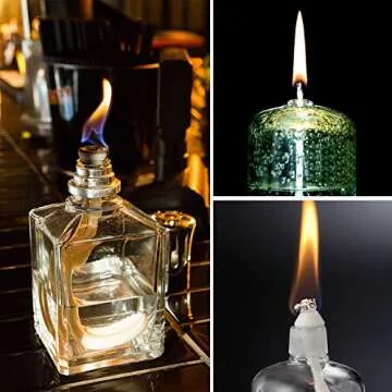 EBaokuup 30 Pcs Long Life Fiberglass Replacement Wicks,10'' Lighting Torches Wick,Citronella Wicks for bottles,Indoor Decor and Outside Lanterns and Oil Lamps