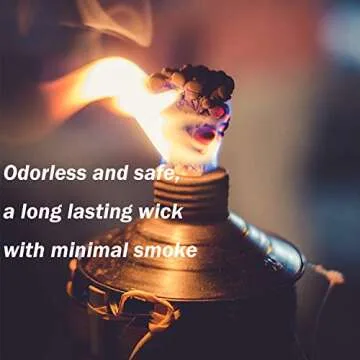 EBaokuup 30 Pcs Long Life Fiberglass Replacement Wicks,10'' Lighting Torches Wick,Citronella Wicks for bottles,Indoor Decor and Outside Lanterns and Oil Lamps