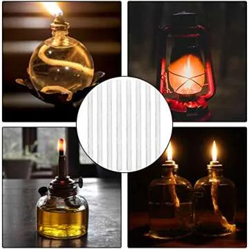 EBaokuup 30 Pcs Long Life Fiberglass Replacement Wicks,10'' Lighting Torches Wick,Citronella Wicks for bottles,Indoor Decor and Outside Lanterns and Oil Lamps