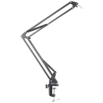Overhead Tripod For DSLR Cameras, Heavy Duty Camera Desk Mount Stand with Flexible Articulating Boom Arm, Camera Holder Table Clamp for Canon Nikon Sony Fuji SLR Mirrorless Cam Video Photography