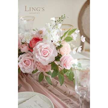 Ling's Moment Artificial Flowers Box Set - Blush.