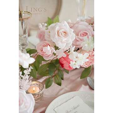 Ling's Moment Artificial Flowers Box Set - Blush.