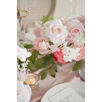 Ling's Moment Artificial Flowers Box Set - Blush.