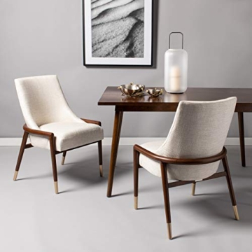 SAFAVIEH Brennan Mid-Century Cream Accent Chair