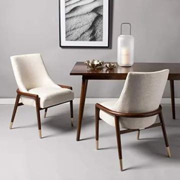 SAFAVIEH Brennan Mid-Century Cream Accent Chair