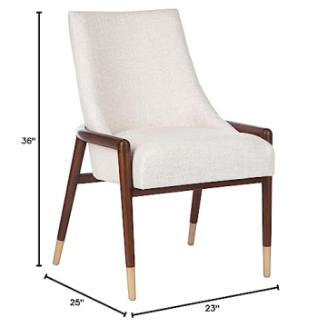 SAFAVIEH Brennan Mid-Century Cream Accent Chair