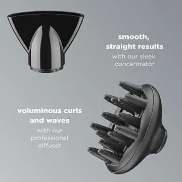 INFINITIPRO BY CONAIR Hair Dryer with Diffuser | AC Motor Pro Hair Dryer with Ceramic Technology | Includes Diffuser and Concentrator | Plum - Amazon Exclusive | Packaging May Vary