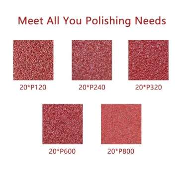 100PCS Sanding Discs 5 Inch 8 Holes, Sander Pads Hook and Loop Sandpaper for Random Orbital Sanders ...