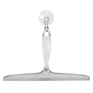 iDesign 12" Clear Bath Squeegee with Suction Hook