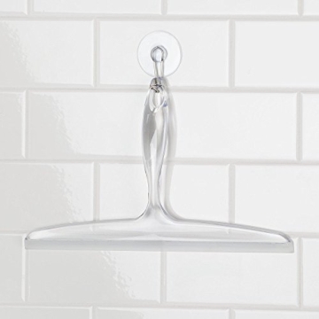 iDesign 12" Clear Bath Squeegee with Suction Hook