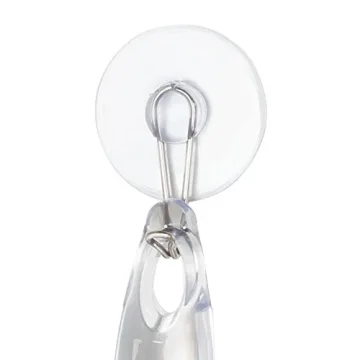 iDesign 12" Clear Bath Squeegee with Suction Hook