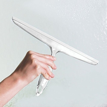 iDesign 12" Clear Bath Squeegee with Suction Hook