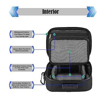 Egooz Classic Smell Proof Stash Bag with Lock - Ultimate Waterproof Solution for Travel and Home