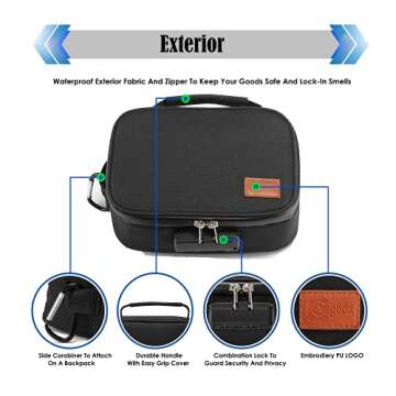 Egooz Smell Proof Stash Bag with Lock - Stylish and Secure