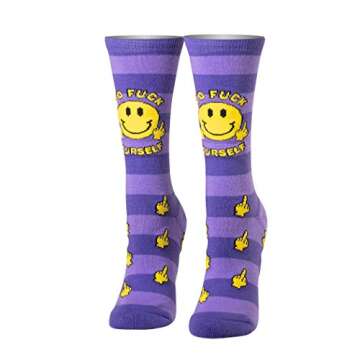 Cool Socks - Womens Straight Knit Crew - Go F Yourself