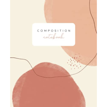 Boho Composition Notebook: College Ruled, Aesthetic Boho Style with Pastel Colors