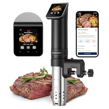 KitchenBoss WIFI Sous Vide Cooker: Ultra-Quiet Sous-vide Cooking Machine 1100 Watts Stainless Steel ...