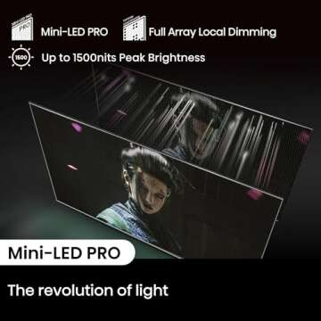 Hisense 85-Inch Class U7 Series Mini-LED ULED 4K UHD Google Smart TV (85U7N, 2024 Model) - QLED, Dolby Vision IQ, Dolby Atmos, Full Array Local Dimming, 144Hz Game Mode Pro, VRR, Alexa Compatibility