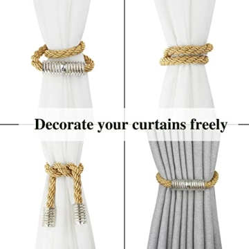 Nieffeiy Magnetic Curtain Tiebacks Stylish & Convenient