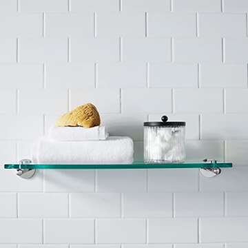 KMwares Stylish Glass Q-tip Holder Dispenser Set