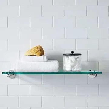 KMwares Stylish Glass Q-tip Holder Dispenser Set