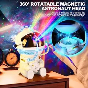 BURNNOVE Astronaut Galaxy Star Projector with Remote Control