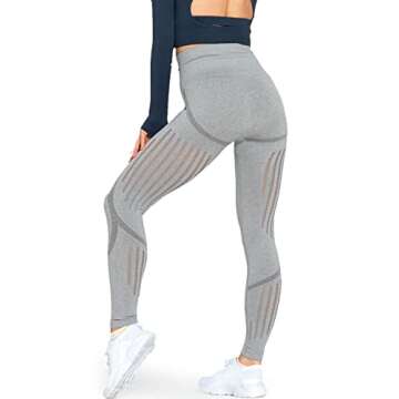 Redqenting High Waisted Seamless Leggings for Women Tummy Control, Squat Proof Workout Yoga Pants Gr...