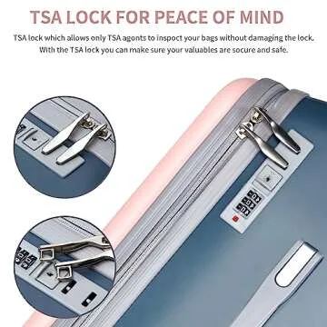 LemoHome Expandable Luggage with Spinner Wheels,Large Suitcases with Child Seat Design,Hard Luggage for Women and Men,20 inch Hardside Carry on Luggage for Travel (Pink)