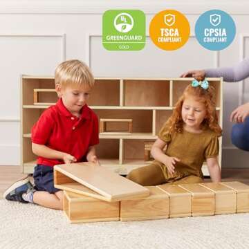 ECR4Kids Mobile Block Storage Cart for Classroom and Playroom