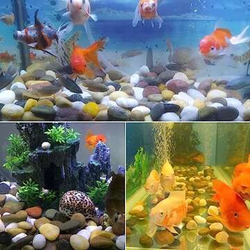 SHIZWU Colorful Polished River Rocks for Outdoor Decor