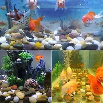 SHIZWU Colorful Polished River Rocks for Outdoor Decor