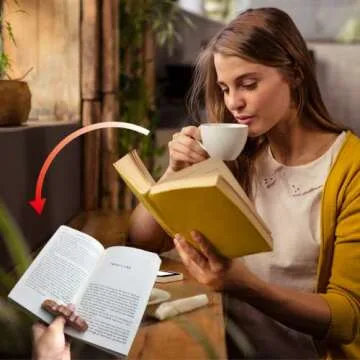 4 Pieces Bookmarks，Handmade Thumb Wooden Walnut Book Page Holder with Golden Ring，Bat Wing Design，3 Pieces Metal Bookmarks with Chain，Golden Hollow Design, Book Reading Accessories (Large)