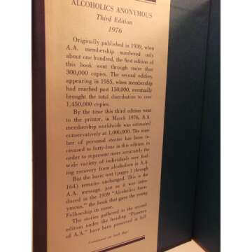 Alcoholics Anonymous: The Story of How Many Thousands of Men and Women Have Recovered from Alcoholism/B-1