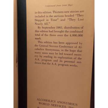Alcoholics Anonymous: The Story of How Many Thousands of Men and Women Have Recovered from Alcoholism/B-1