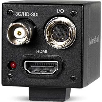 Marshall CV505-M Full-HD 3G/HD-SDI 2.5MP Mini-Broadcast POV Camera (50/60/25/30 fps) with 3.7mm 2MP Lens, 2.5 Megapixel 1/3-inch CMOS Sensor, Horizontal Resolution 1000TVL