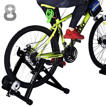 Ultimate Indoor Bike Trainer Stand: Quiet, 8-Level Resistance for Road & Mountain Bikes