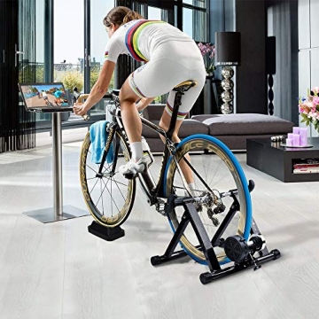 Quiet Indoor Bike Trainer Stand with 8-Level Resistance