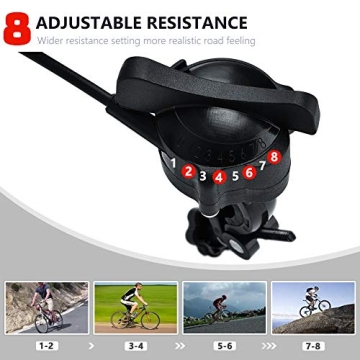 Quiet Indoor Bike Trainer Stand with 8-Level Resistance