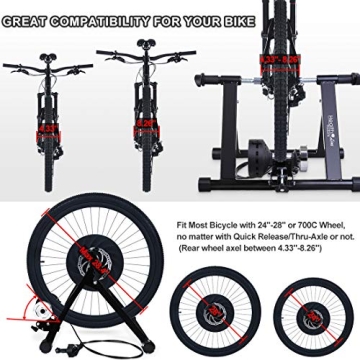 Quiet Indoor Bike Trainer Stand with 8-Level Resistance