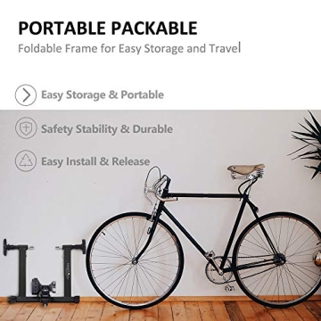 Quiet Indoor Bike Trainer Stand with 8-Level Resistance