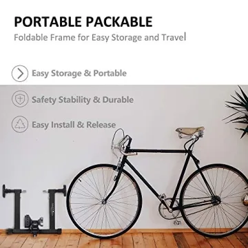 Quiet Indoor Bike Trainer Stand with 8-Level Resistance