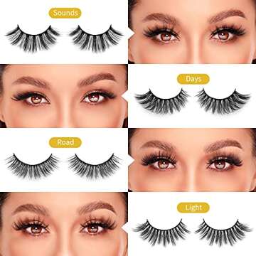 DYSILK 36 Pairs Faux Mink Eyelashes for Glamorous Looks