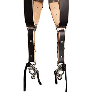 HoldFast Gear Money Maker Bridle Leather 2-Camera Harness Black, Hardware, Medium